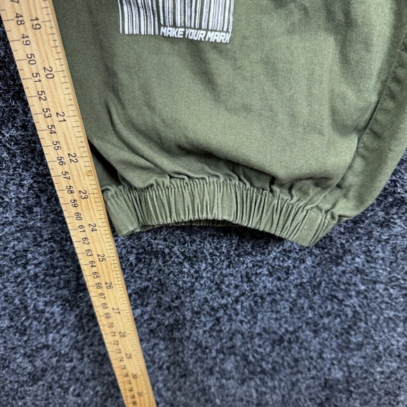 RGSTR Mens Olive Green Cargo Jogger Pants Streetwear Barcode Graphic Size 5X - Picture 3 of 8